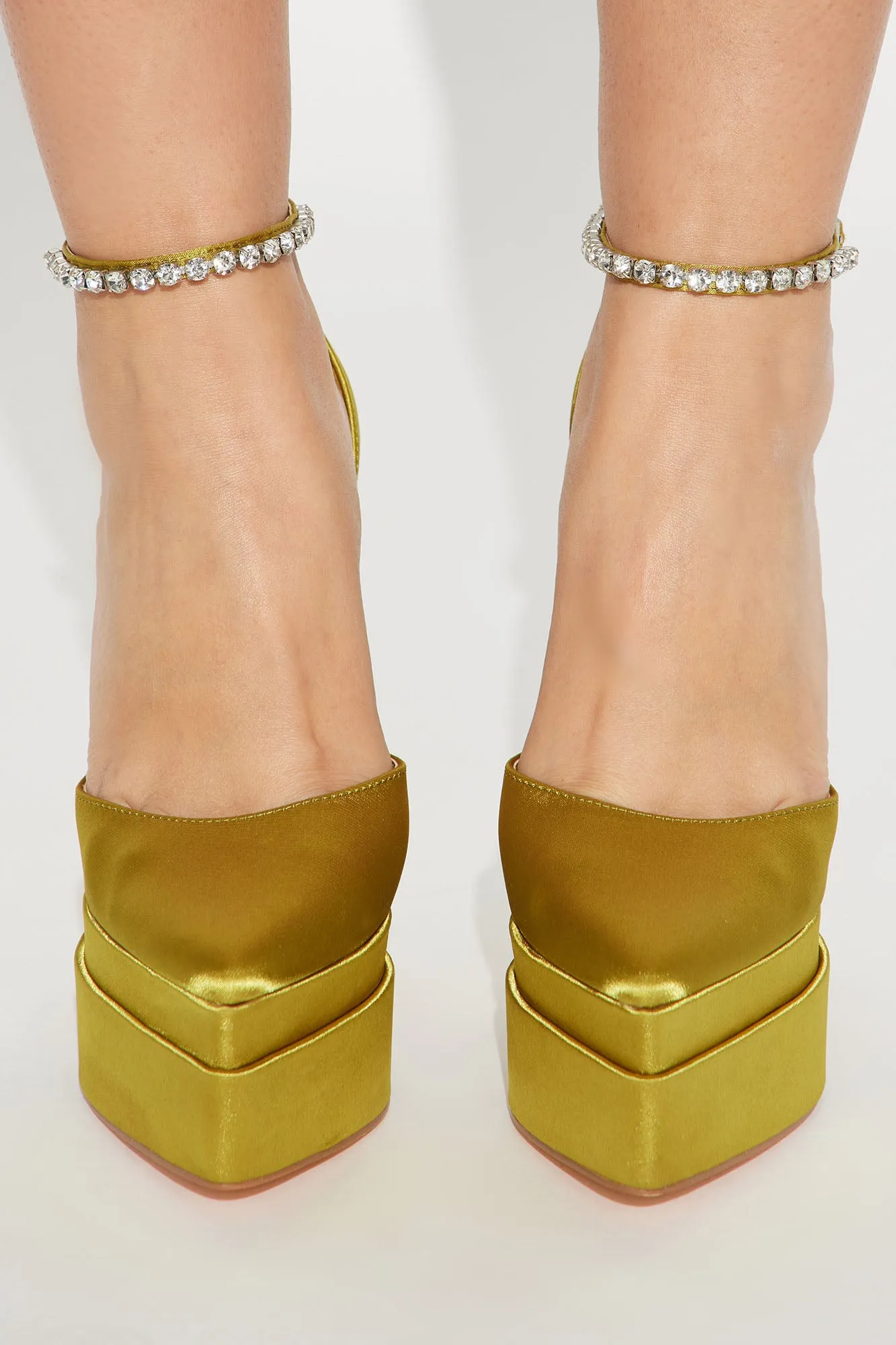 Alana Platform Pumps - Chartreuse