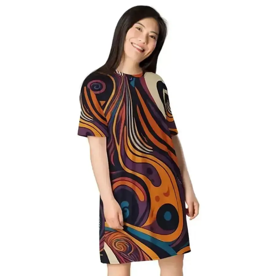 Artistic flair women’s t-shirt dress
