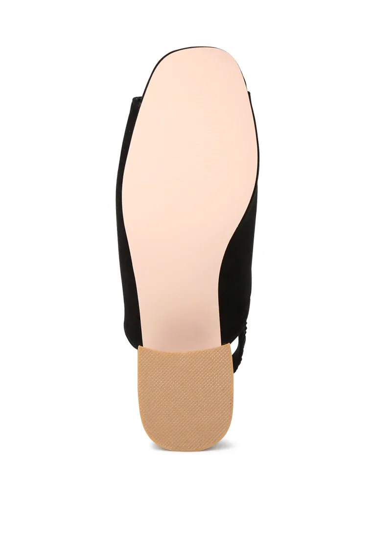 Black Sabella Slingback Slip-On Sandals