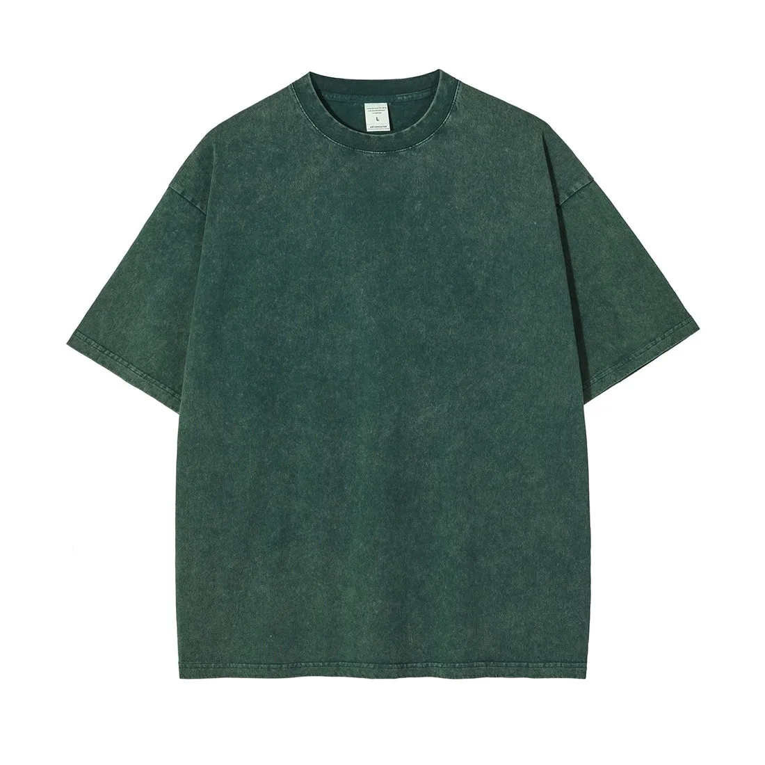 Blavra Unisex Oversized Essentials Vintage Acid Washed Cotton T-Shirt