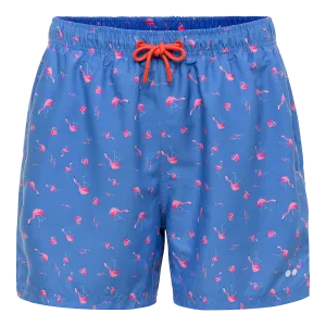 Blue Flamingo Swim Trunks