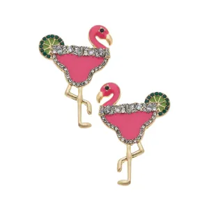  Canvas Style Machu Picchu Flamingo Cocktail Stud Earrings  Pink Paradise