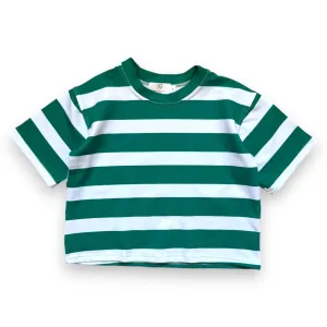 Chunky Green Striped Oversized Tee