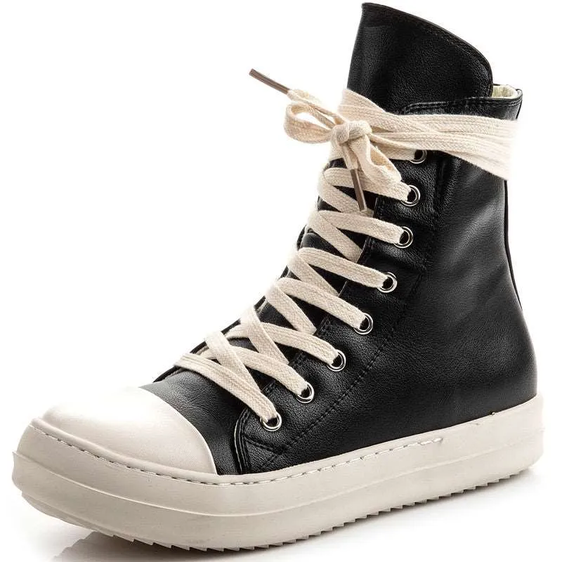 Designer Leather Chunky Sneakers