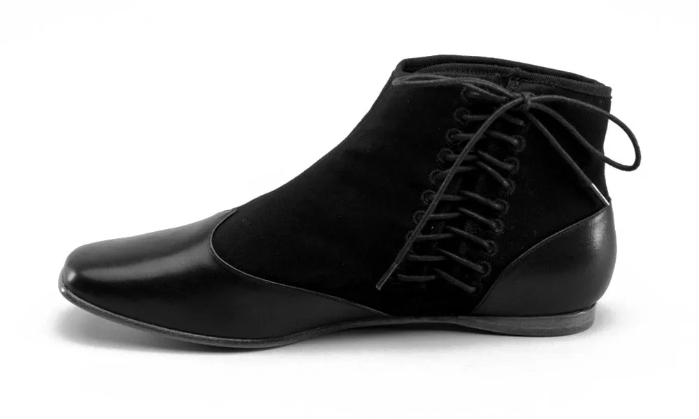 Keckley Women's Victorian Side-Lace Boots (Black/Black)