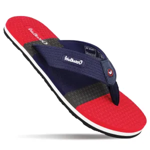 Men's Flip Flop Slippers - WC6621 Navy Blue Red