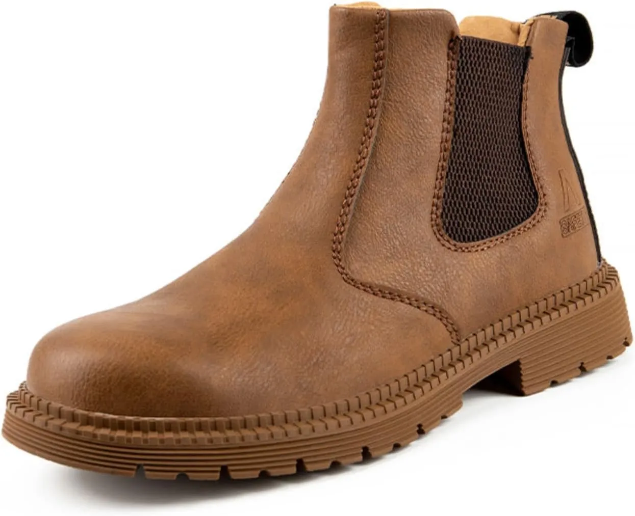 Micoklinlin Steel Toe Boots for Men Waterproof Slip-on Safety Shoes Industrial Construction Mens Steel Toe Work Boots