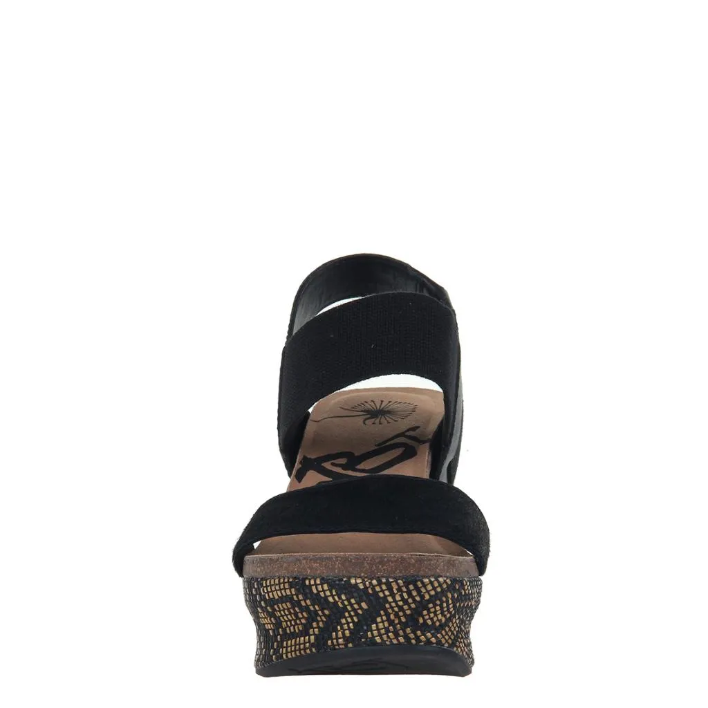 OTBT - BUSHNELL in BLACK JUTE Wedge Sandals
