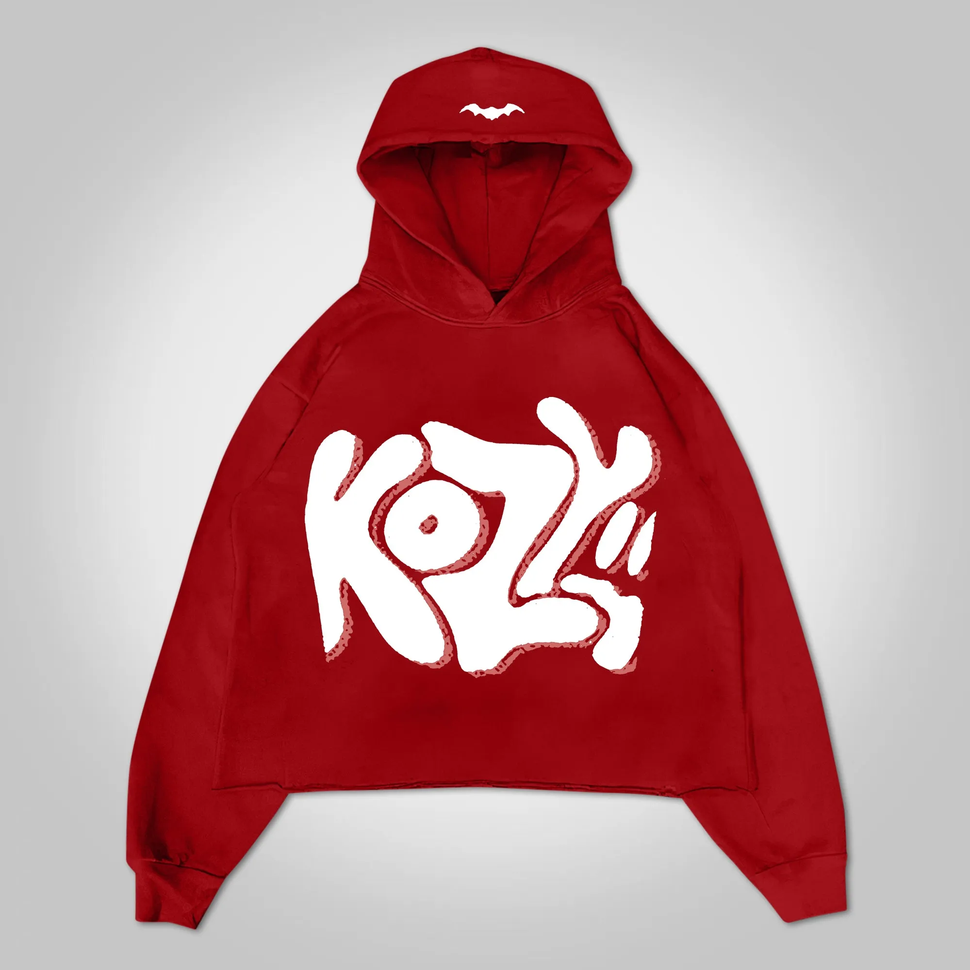 Puff Print Hip Hop Street Graphic Pullover Hoodie