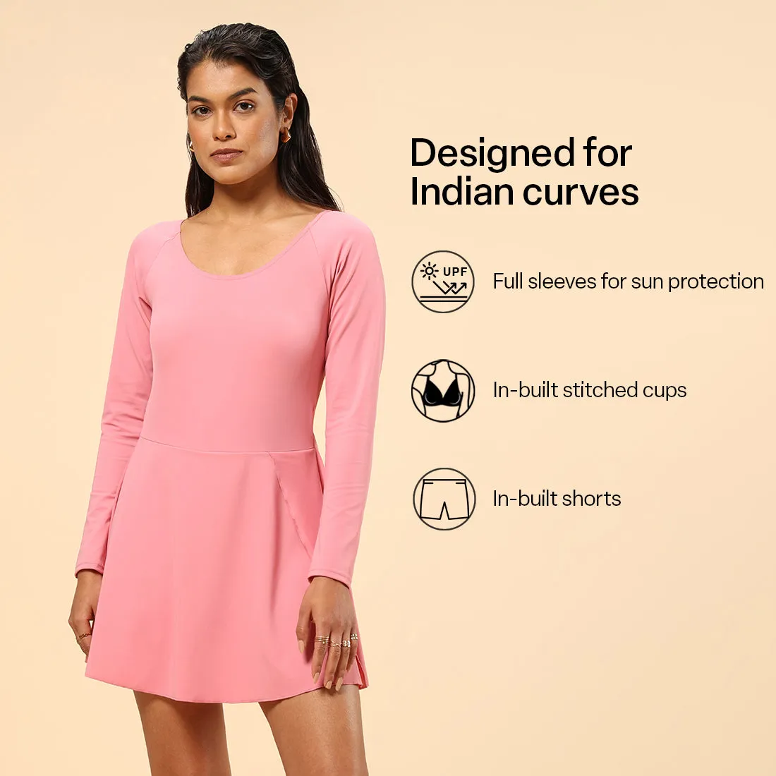 The Bliss Swim Full Sleeve Dress