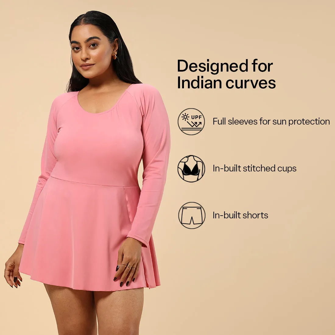 The Bliss Swim Full Sleeve Dress