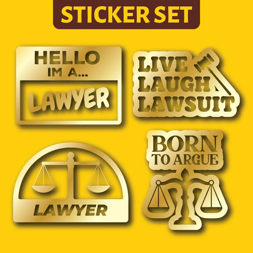 Vehicle Sticker: Lawyer Set