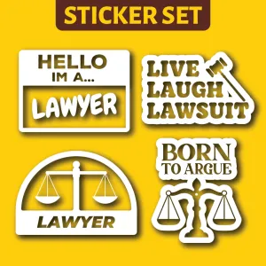 Vehicle Sticker: Lawyer Set