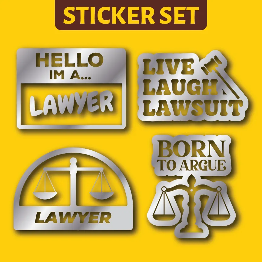 Vehicle Sticker: Lawyer Set