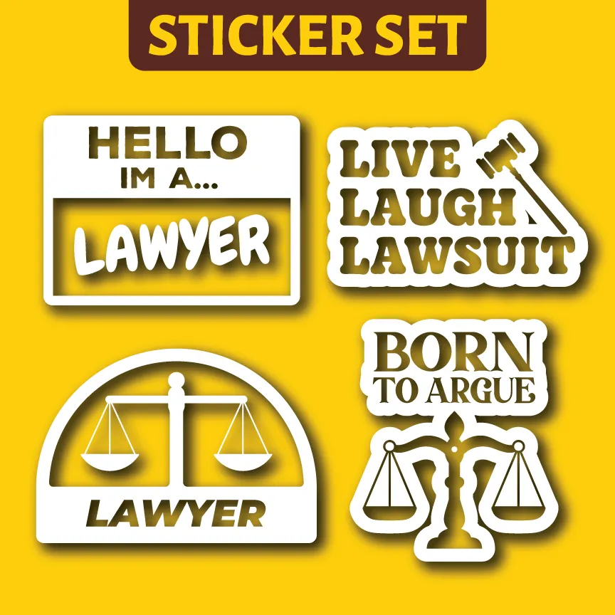 Vehicle Sticker: Lawyer Set