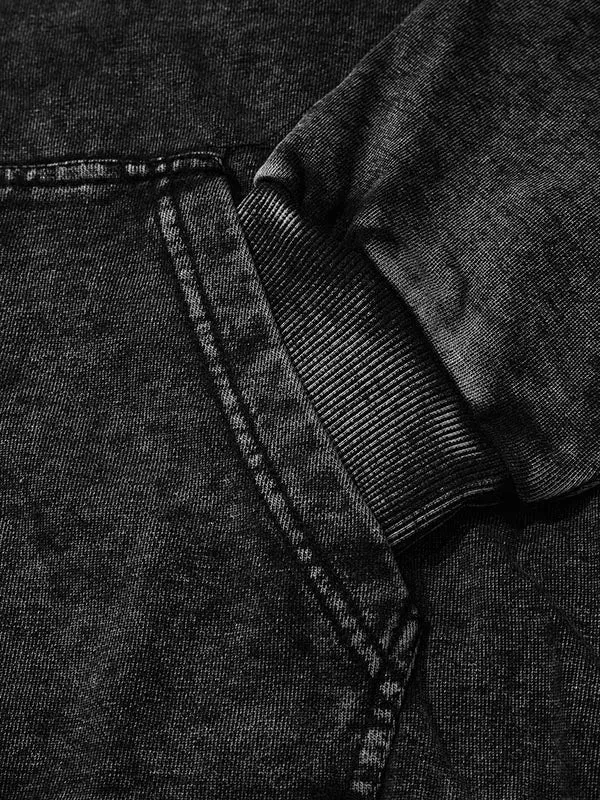 Vintage Butterfly Graphic Washed Hoodie