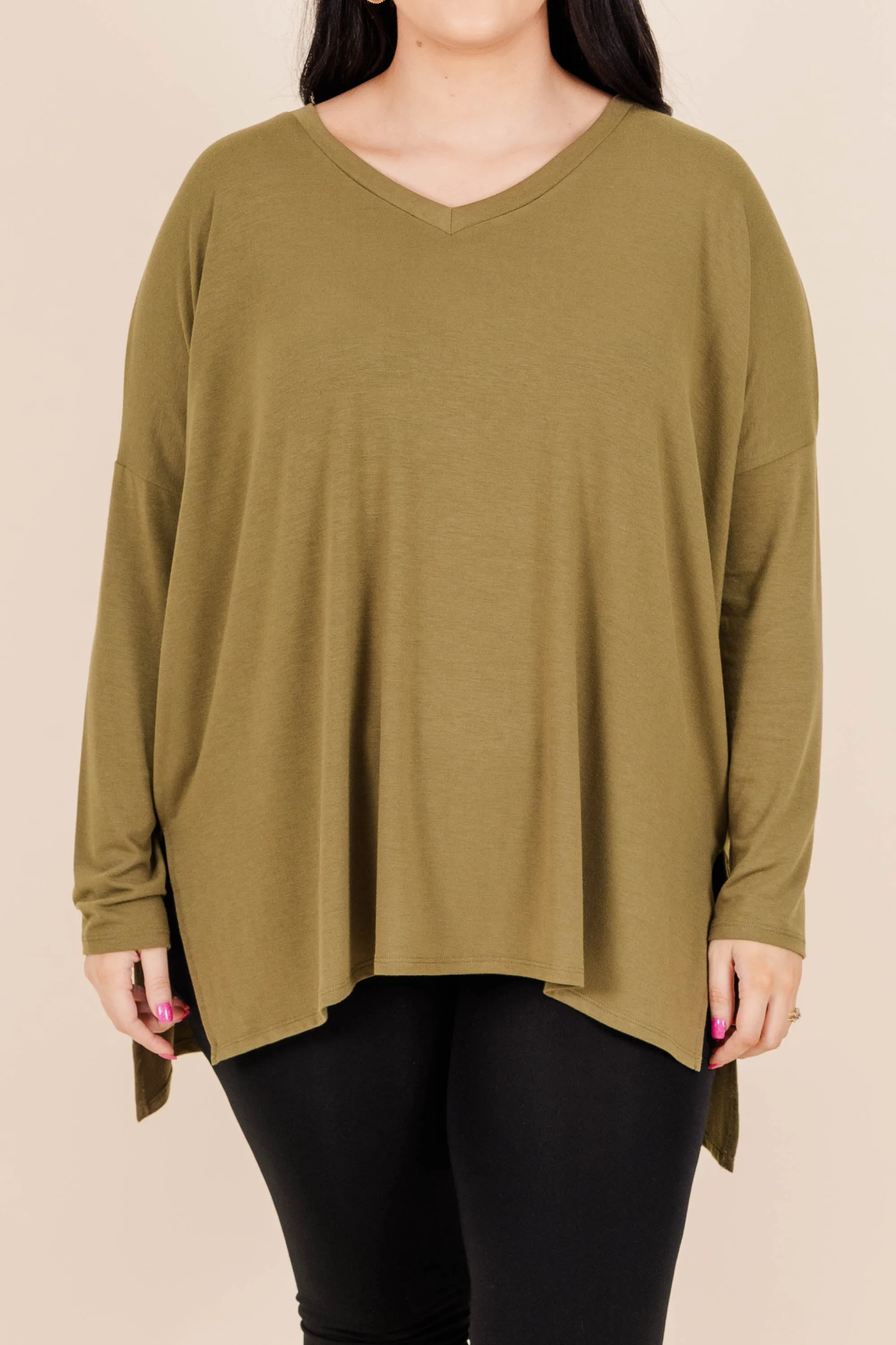 What About You Top, Dusty Olive
