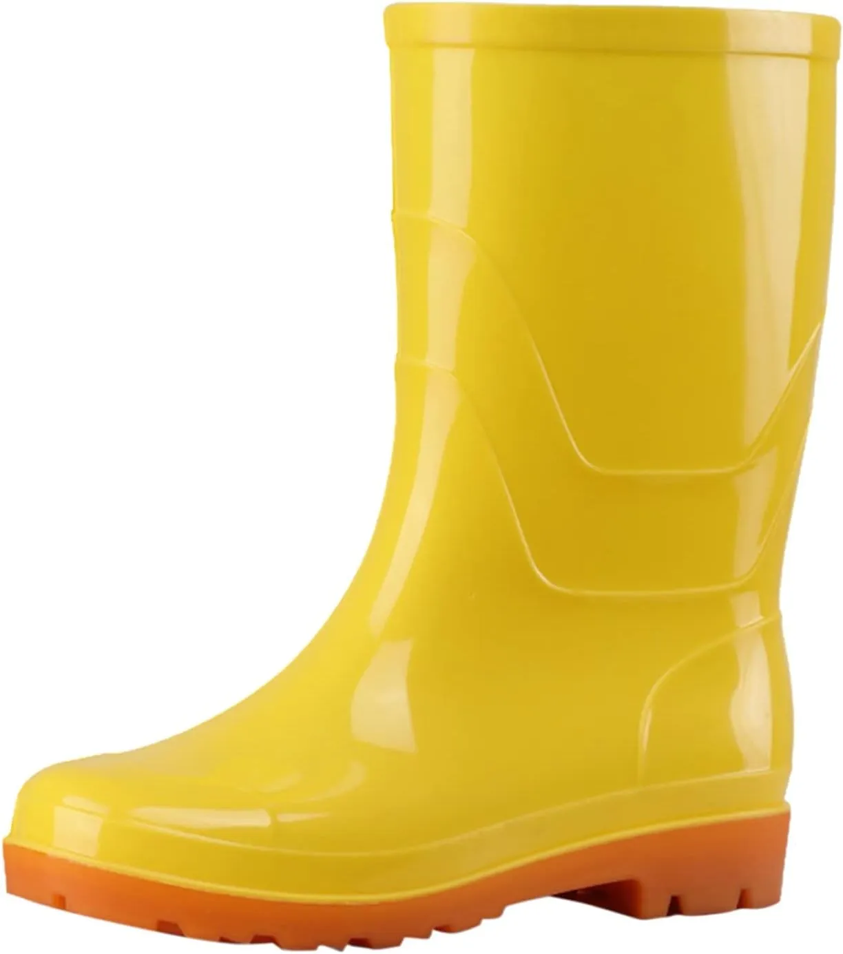 Women's Mid Calf Rain Boots Solid Color Waterproof Rubber Boots Short Garden Shoes Comfy Walking Boots Hunting Boots